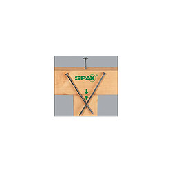 Spax Vis à tête disque Wirox filetage partiel torx zingué blanc Ø 6 x 120 mm en boîte de 100