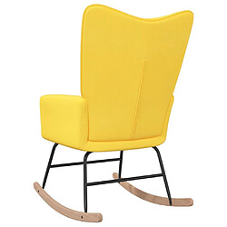 Acheter Maison Chic Chaise à bascule | Fauteuil Relax, design moderne Jaune moutarde Tissu -GKD73903