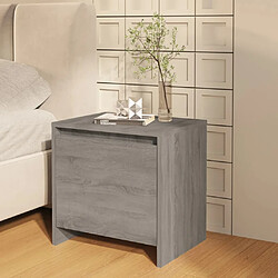 vidaXL Table de chevet Sonoma gris 45x34x44,5 cm bois d'ingénierie