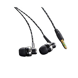 LUUCOZK Écouteurs intra-auriculaires de sport basse stéréo 3,5 mm Casque filaire pour iPhone-noir 