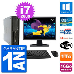 PC HP Z210 SFF Ecran 19" Intel Core i7-2600 RAM 16Go Disque 1To Windows 10 Wifi · Occasion 