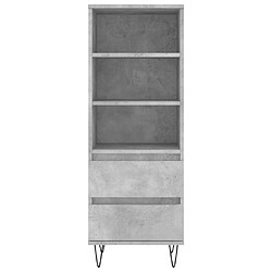 Maison Chic Buffet,Meuble de Rangement,commode pour salon,Cuisine Gris béton 40x36x110 cm Bois d'ingénierie -MN73956 pas cher