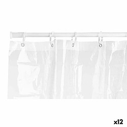 Berilo Rideau de Douche 180 x 180 cm Plastique PEVA Transparent (12 Unités)