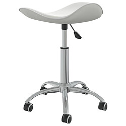 Avis vidaXL Chaise pivotante de salle à manger Blanc Similicuir