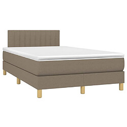 Acheter Sommier à lattes LED,Cadre à lattes de lit avec matelas pour Adulte Taupe 120x200 cm Tissu -MN34762