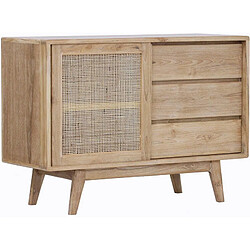 Paris Prix Buffet 1 Porte & 3 Tiroirs en Teck Archi 120cm Naturel 