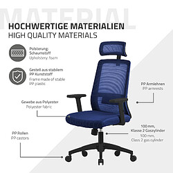 Acheter ML-Design Chaise de bureau gaming d'ordinateur ergonomique pivotante avec roulettes navy