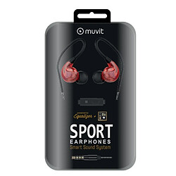 Muvit Kit Piéton M1S V2 Intra-auriculaires Stéréo Jack 3.5mm avec Microphone Rouge / Noir pas cher