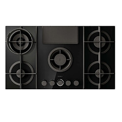 Table de cuisson aspirante gaz 88cm 4 feux 10310w noir - PRF0147741A - ELICA 