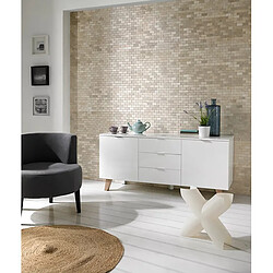 Pegane Carrelage de mosaïque (Boite de 1m²) / Plaque mosaïque mur et sol en marbre naturel coloris beige mat - 30 x 30 cm