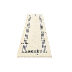 Avis Vidal Tapis de couloir en laine 300x81 beige Darya