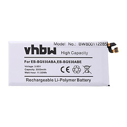 vhbw Li-Polymer Batterie 3000mAh (3.85V) pour téléphone portable Smartphone Samsung Galaxy S7, S7 Duos, S7 LTE, S7 XLTE comme EB-BG930ABE.