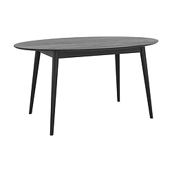 Rendez Vous Deco Table ovale Eddy 6 personnes en bois noir 150 cm