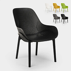 Ahd Amazing Home Design Chaises design Majestic pour cuisine et bar en polypropylène, Couleur: Noir 