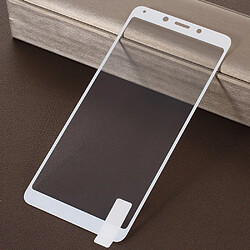 Protecteur écran en verre trempé pleine couverture anti-explosion blanc pour votre Xiaomi Redmi 6/6A 