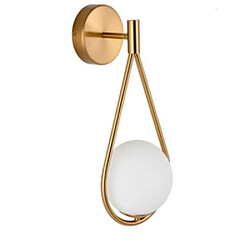 Universal Lampe murale en laiton, salon, couloir, balcon, chambre, chevet, lampe murale en verre. 