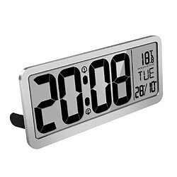 Horloge Murale Numérique De 14 '' Avec écran LCD Jumbo Et Température Intérieure Blanche Réveil numérique géant