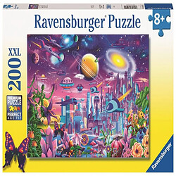 Puzzle for children 2D Space city 200 elements