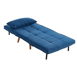 Vente-Unique Fauteuil convertible XL en tissu CHILA - Bleu pas cher