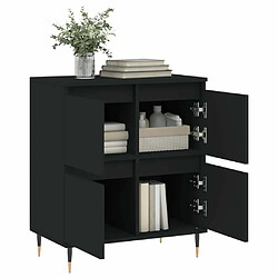 Acheter Maison Chic Commode Buffet - Meuble de rangement Noir 60x35x70 cm Bois d'ingénierie -GKD84654