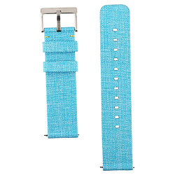 Avis Wewoo Bracelet pour montre connectée Dragonne en toile mode simple Fitbit Versa / 2 bleu ciel