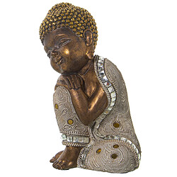 Acheter Figurine Décorative Alexandra House Living Blanc Doré Plastique Buda 15 x 16 x 24 cm