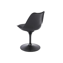 Avis Vente-Unique Lot de 2 chaises en polypropylène, simili et métal - Noir - XAFY