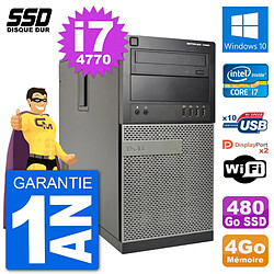 PC Tour Dell 7020 Intel Core i7-4770 RAM 4Go SSD 480Go Windows 10 Wifi · Occasion 