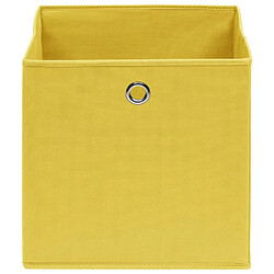 Avis Maison Chic Lot de 10 Boîtes de rangement,Boîtes de stockage Jaune 32x32x32 cm Tissu -MN620505