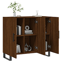 Avis vidaXL Buffet chêne marron 90x34x80 cm bois d'ingénierie