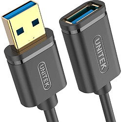 Unitek USB-A - USB-A 3 m Noir (Y-C4030GBK) Unitek USB-A - USB-A 3 m câble USB Noir (Y-C4030GBK)