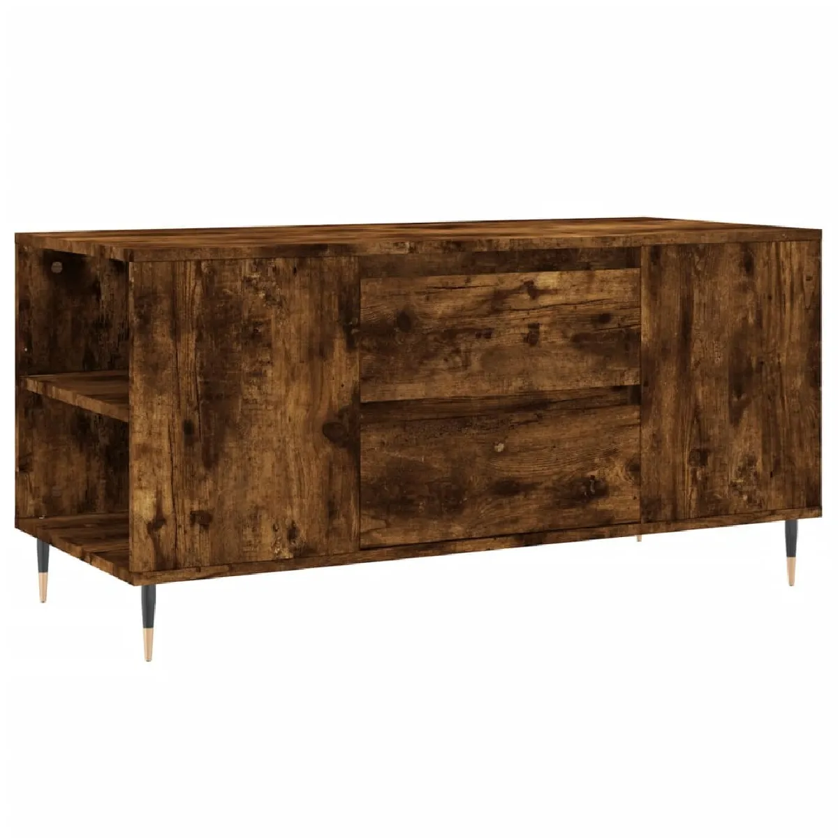 Maison Chic Tabls basse,Table Console pour salon chêne fumé 102x44,5x50 cm bois d'ingénierie -MN58422