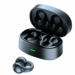 Casque Bluetooth Sans Fil Conduction Osseuse Clip D'Oreille Écouteur Hi-Fi Musique Casque De Sport Noir