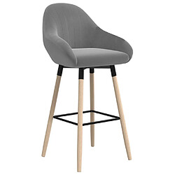 vidaXL Tabouret de bar Gris clair Tissu