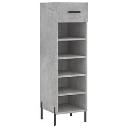 Maison Chic Armoire à Chaussures Gris béton,Meuble de Rangement à Chaussures 30x35x105 cm bois d'ingénierie -MN42941