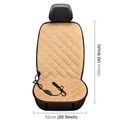 Wewoo Housse de coussin chauffant pour siège voiture 24V chauffée en hiversiège simple Beige