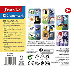 Clementoni- Education-Little Match-Jour et Nuit-12 Mini Puzzle, Jeu éducatif 2 Ans, activités manuelles Enfants, matériaux 100% recyclés, fabriqué en Italie, 16716, Multicolour, Medium pas cher