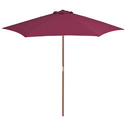 Maison Chic Parasol Jardin | Parasol avec mat en bois 270 cm Bordeaux - GKD66001