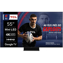 TCL TV Mini LED 4K 139 cm 55MQLED80 144Hz Google TV Qled Mini LED