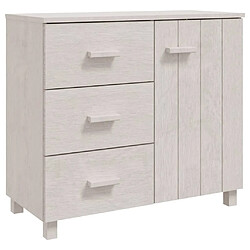 Maison Chic Buffet,Meuble de Rangement,commode pour salon,Cuisine HAMAR Blanc 90x40x80 cm Bois massif de pin -MN83716