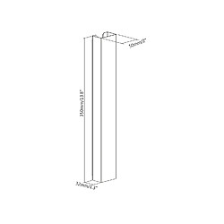 Acheter Kimex Goulotte passe-câbles verticale de bureau, 35 cm, Blanc