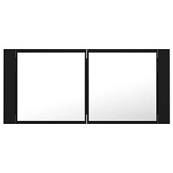 Avis Helloshop26 Armoire à miroir de salle de bain led 100 x 12 x 45 acrylique noir 02_0006730