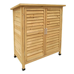 Helloshop26 Cabane abri de jardin doubles portes 87 x 46 x 91 cm bois épicéa 16_0002173