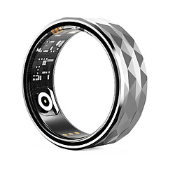 Bague Connectée Noire Étanche Suivi Santé Modes Sport Batterie Longue Durée Silver YONIS