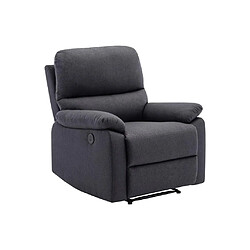 Acheter Vente-Unique Fauteuil relax électrique en tissu gris anthracite LUNANO