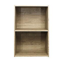 Iris Ohyama,Meuble/Étagère de rangement modulable, 2 compartiments - Basic Storage Shelf CX-2 - Bois, Brun cendré, L41.5 x P29 x H59.5 cm