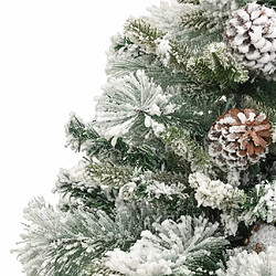 Acheter vidaXL Sapin de Noël pré-éclairé avec neige floquée/cônes 150cm PVC/PE