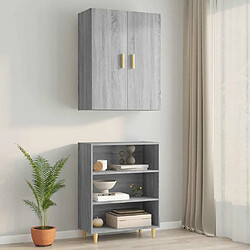 Avis Maison Chic Armoire murale suspendue,Meuble de Rangement pour salon,cuisine Sonoma gris 69,5x34x90 cm -MN41595