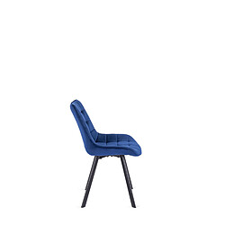 Avis Vivaldi Chaise RICK Bleu Marine Velours