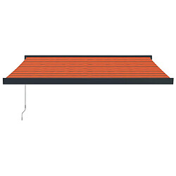 Avis Maison Chic Store banne | Auvent rétractable de porte | Marquise Brise-soleil orange et marron 3x2,5 m tissu et aluminium -GKD44460